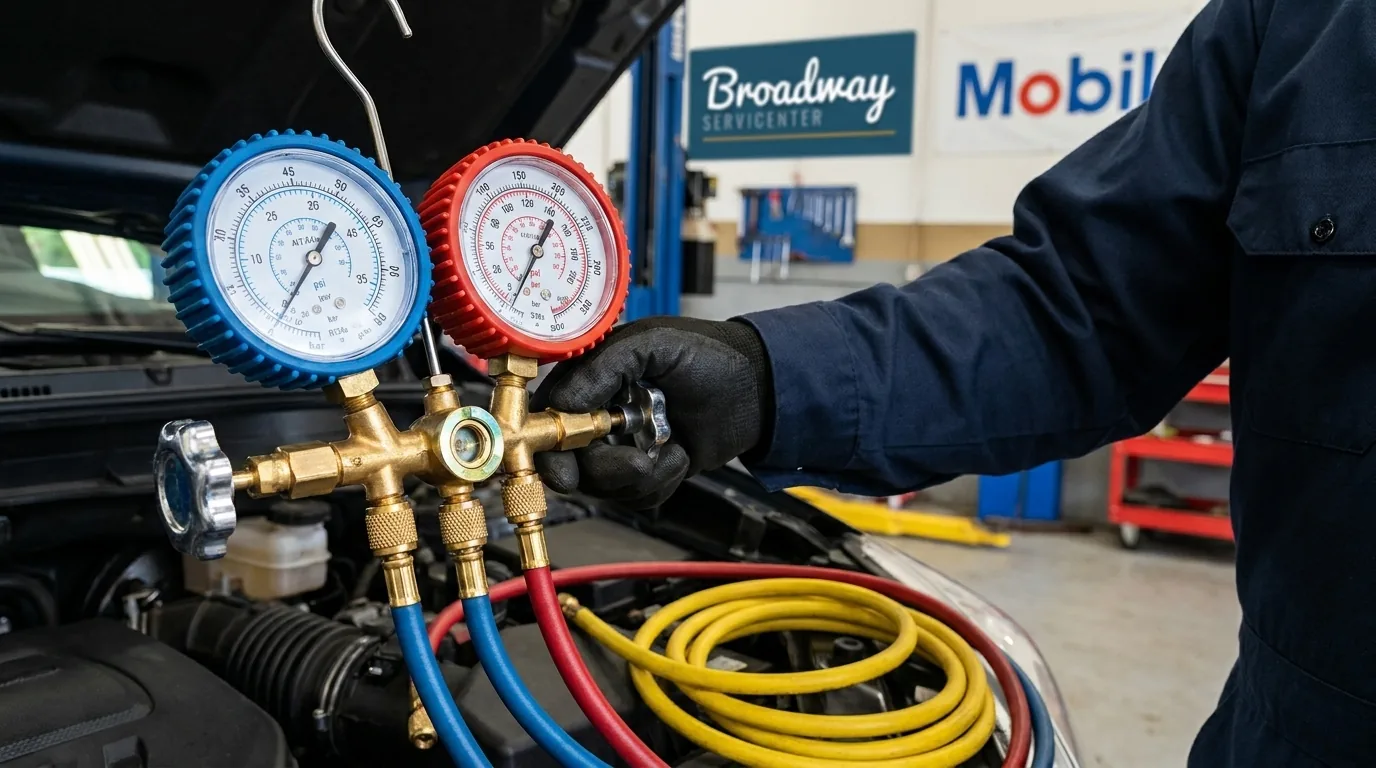 Car AC not blowing cold air - diagnosis at Broadway Servicenter in Garden City, NY