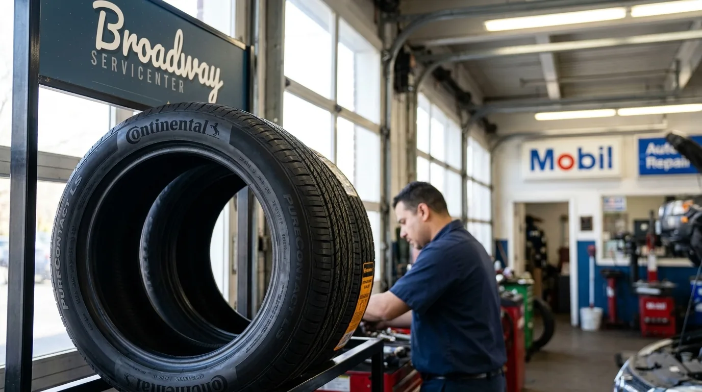 Continental tires installed at Broadway Servicenter in Garden City, NY
