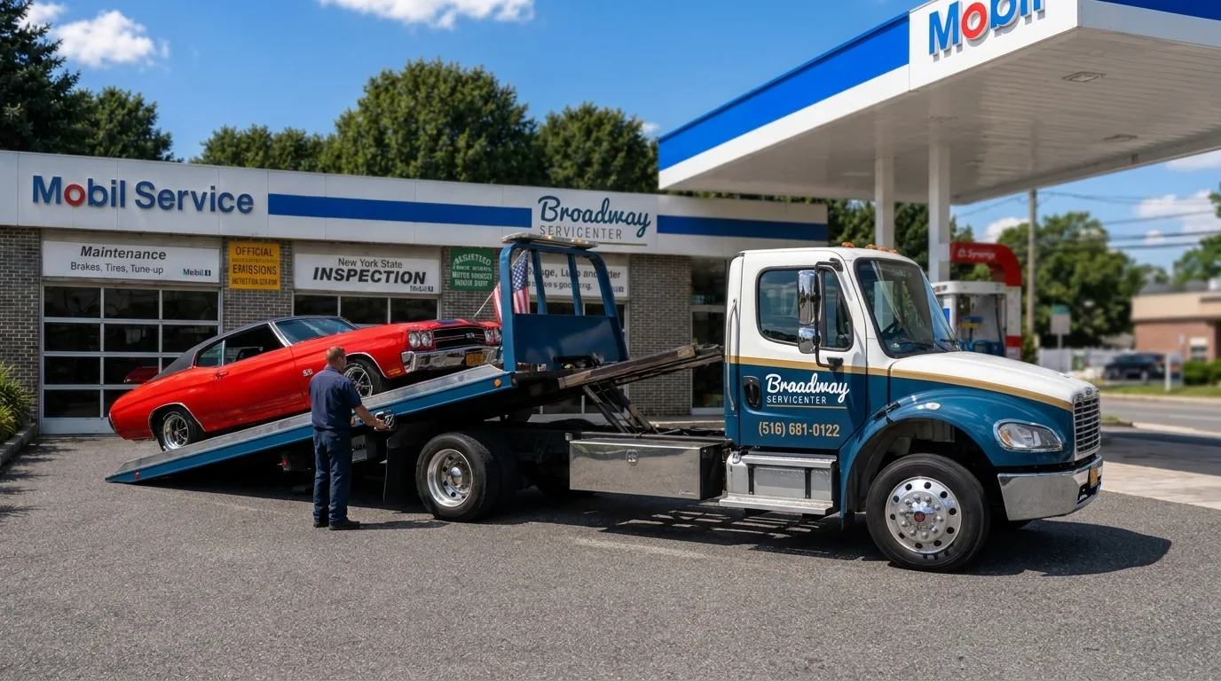 Towing coordination service at Broadway Servicenter in Garden City, NY