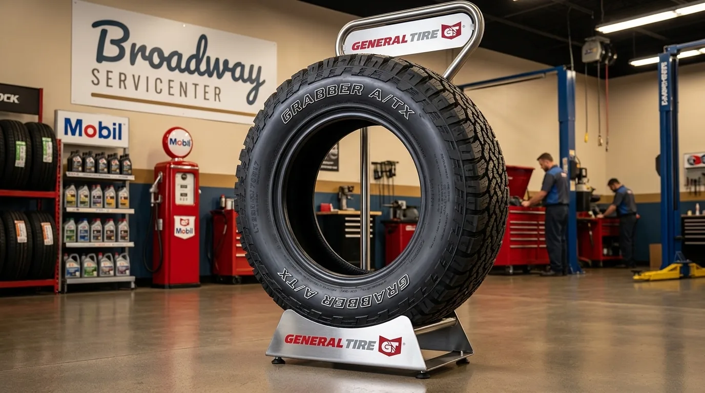 General Tire tires installed at Broadway Servicenter in Garden City, NY