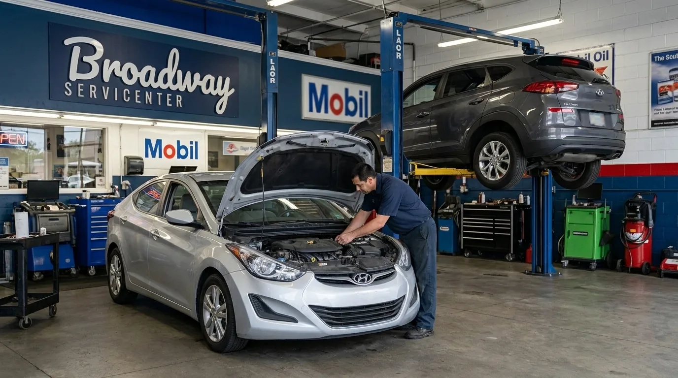 Hyundai Elantra and Tucson repair at Broadway Servicenter in Garden City, NY