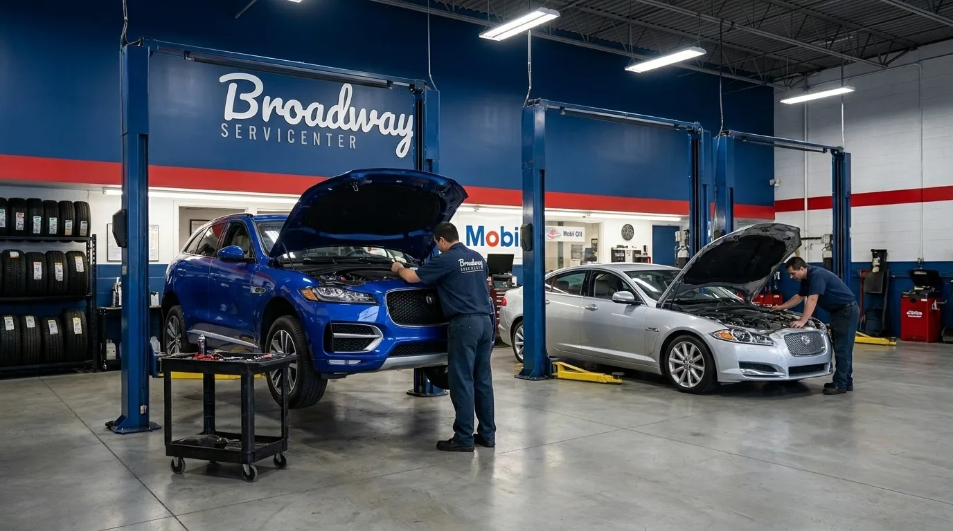 Jaguar F-Pace and XF repair at Broadway Servicenter in Garden City, NY