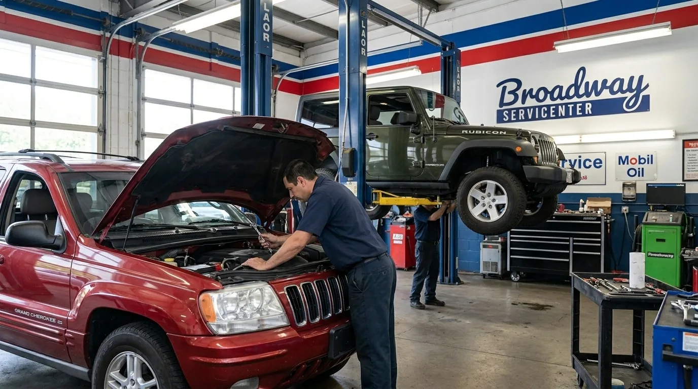Jeep Grand Cherokee and Wrangler repair at Broadway Servicenter in Garden City, NY