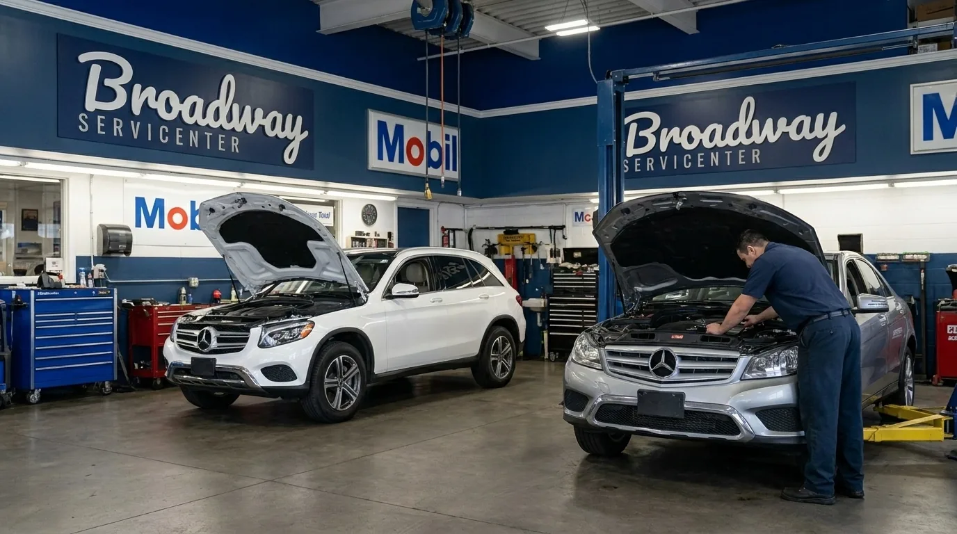 Mercedes-Benz C-Class and GLC repair at Broadway Servicenter in Garden City, NY