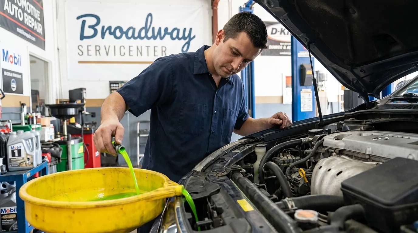Radiator and cooling system repair at Broadway Servicenter in Garden City, NY