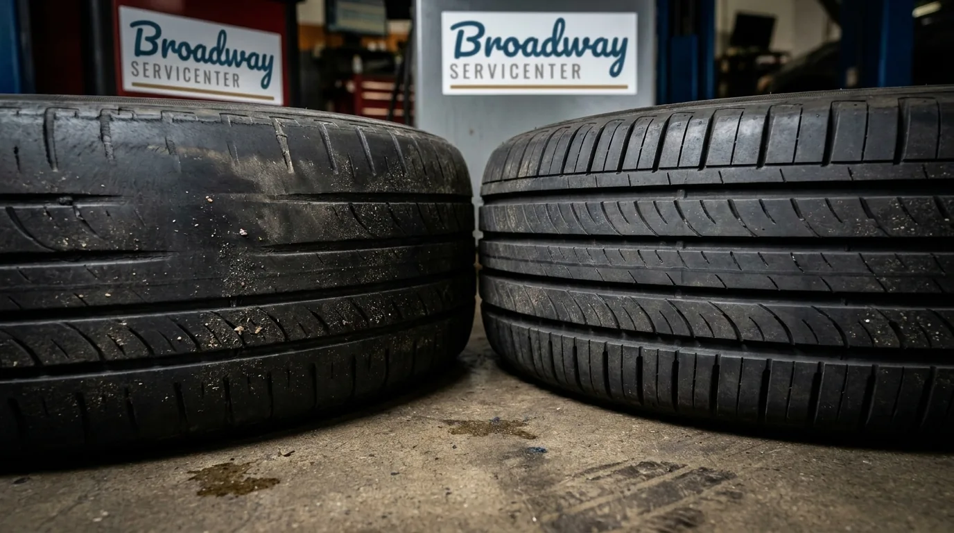 Wheel alignment and tire wear at Broadway Servicenter in Garden City, NY
